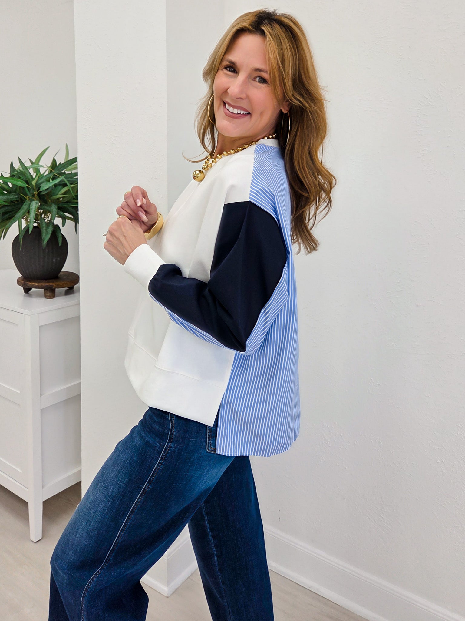Layered Effect Pullover Top