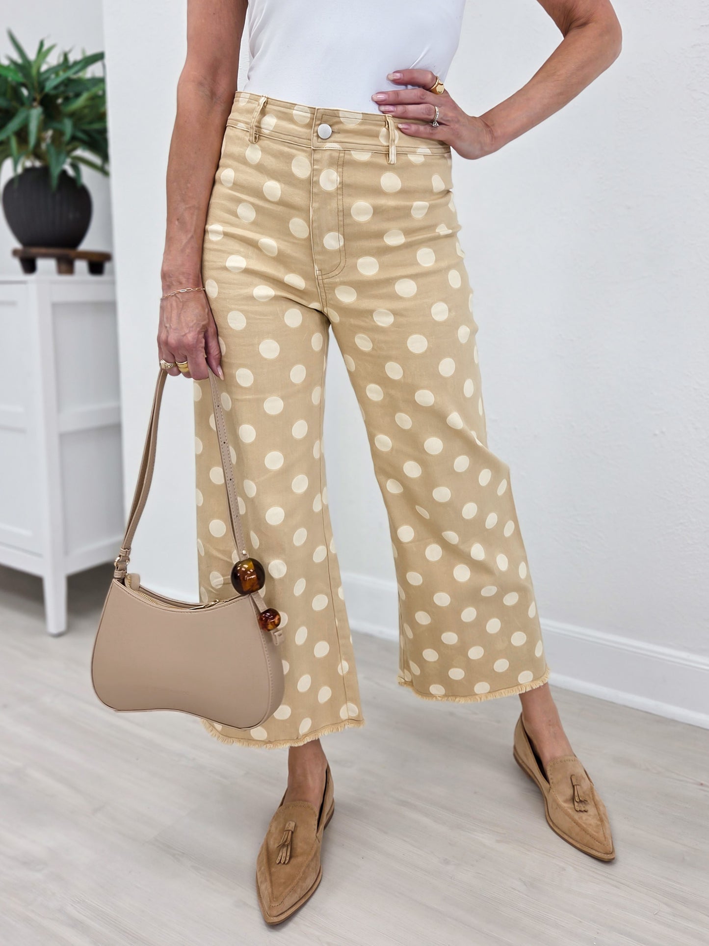 Classic Polka Rhythm Flow Leg Pants
