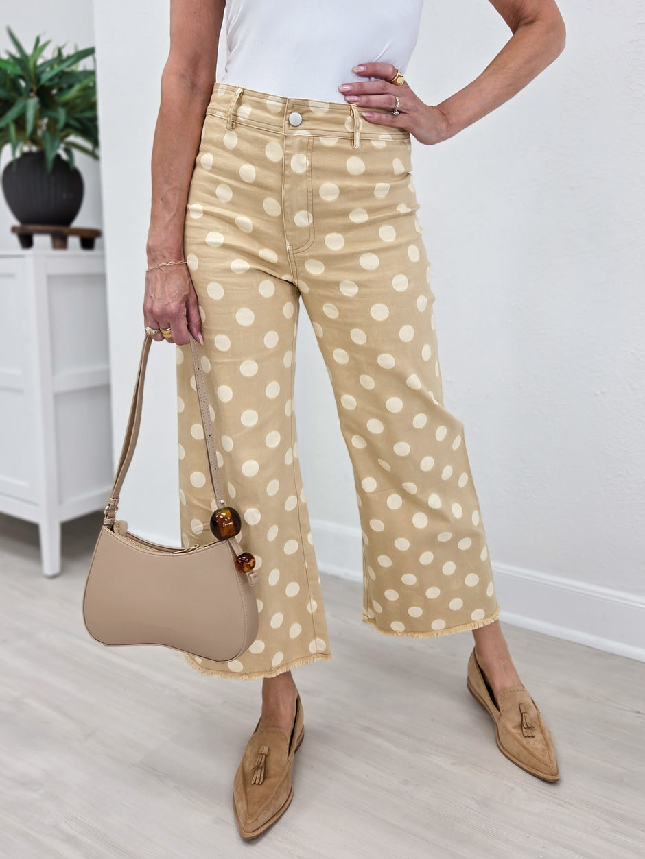 Classic Polka Rhythm Flow Leg Pants