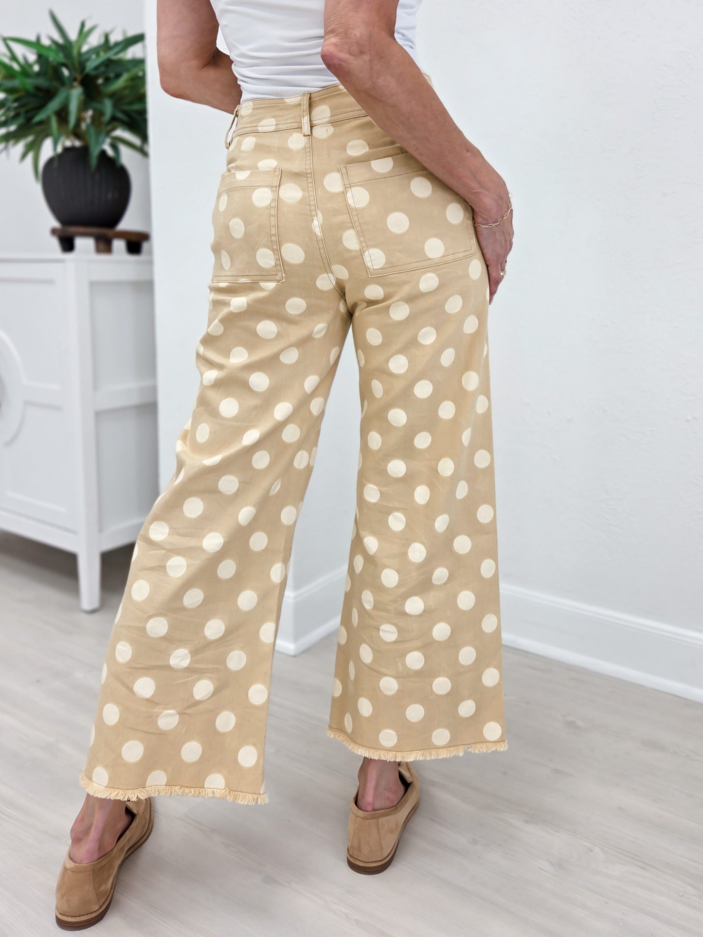 Classic Polka Rhythm Flow Leg Pants