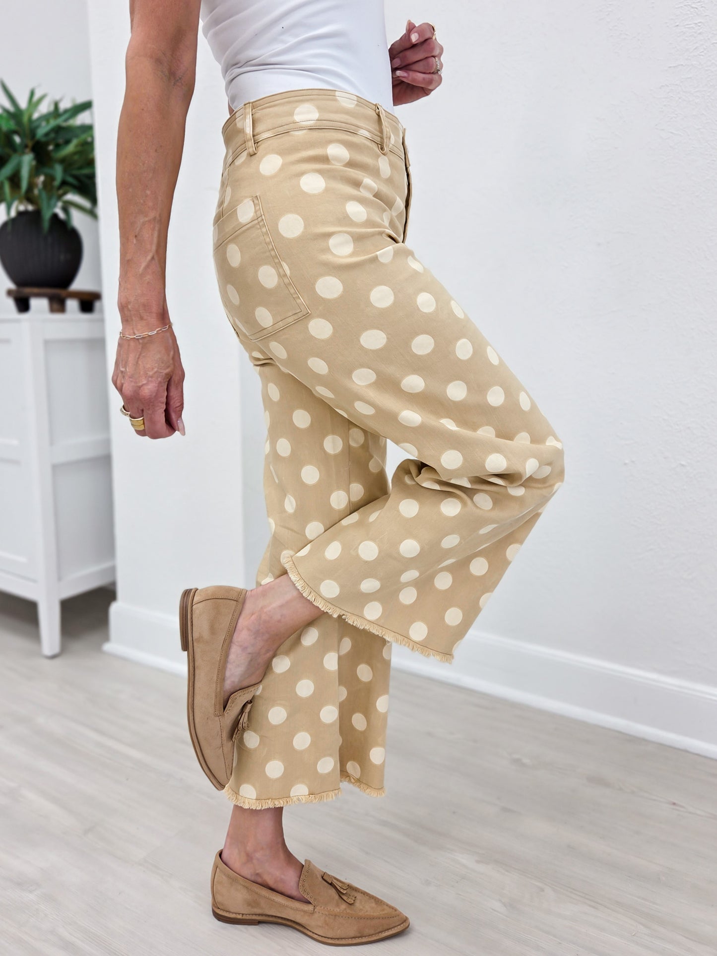 Classic Polka Rhythm Flow Leg Pants