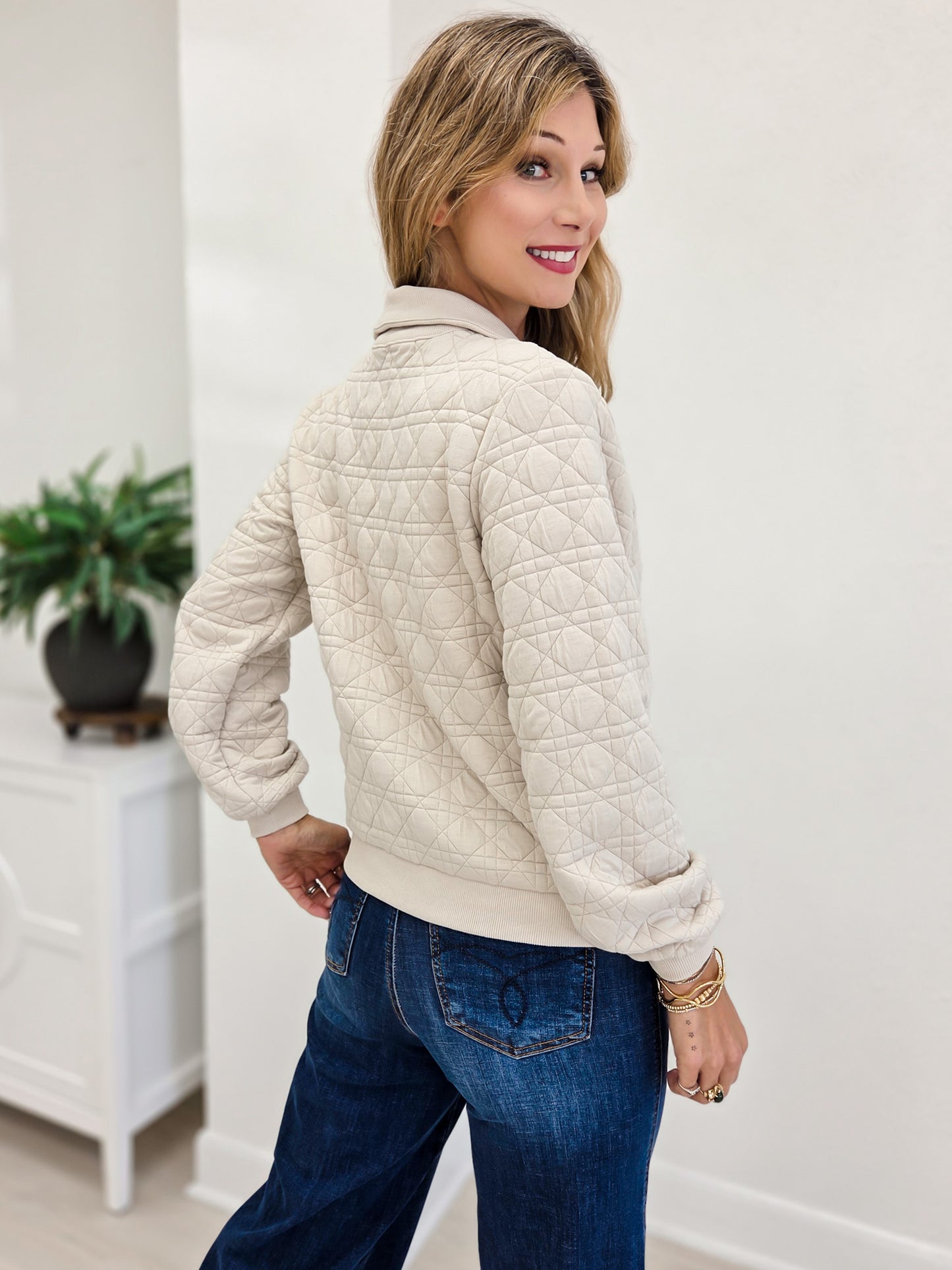 Luxe Half Zip Pull Over Sweater
