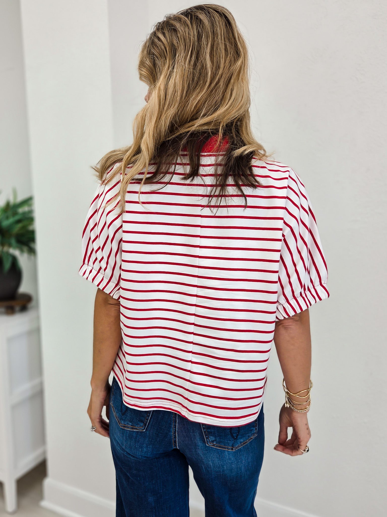Stripe Dolman Sleeve Oversized Knit Top