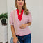 Stripe Dolman Sleeve Oversized Knit Top