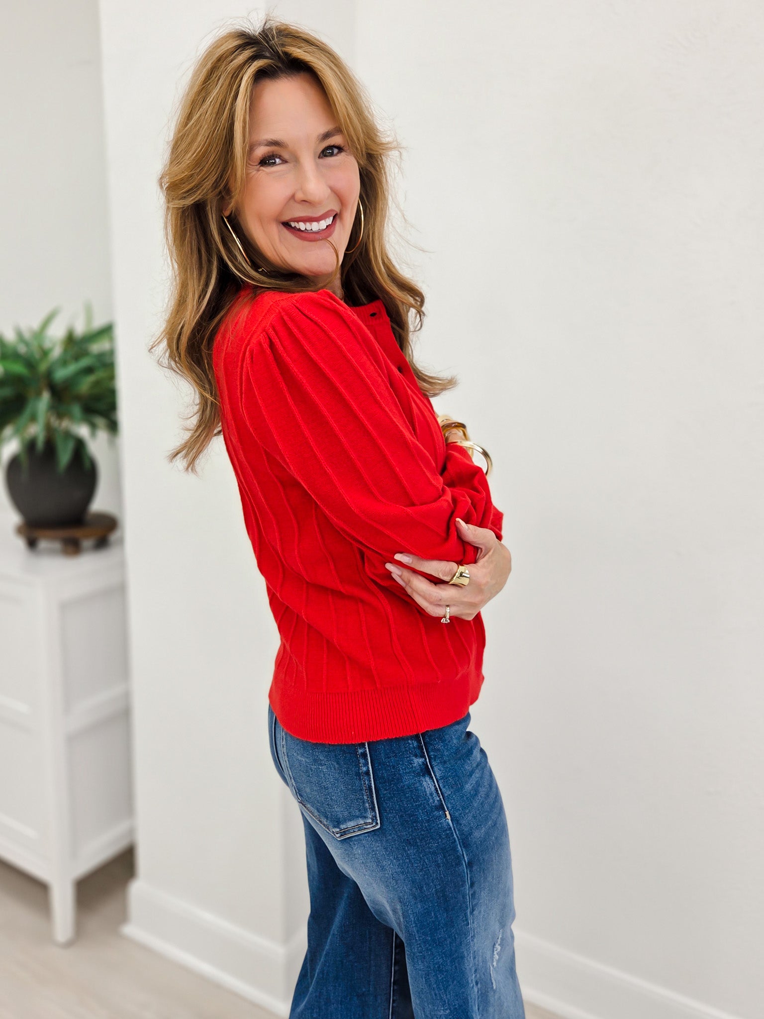 Luxe Modern Crew Neck Cardigan