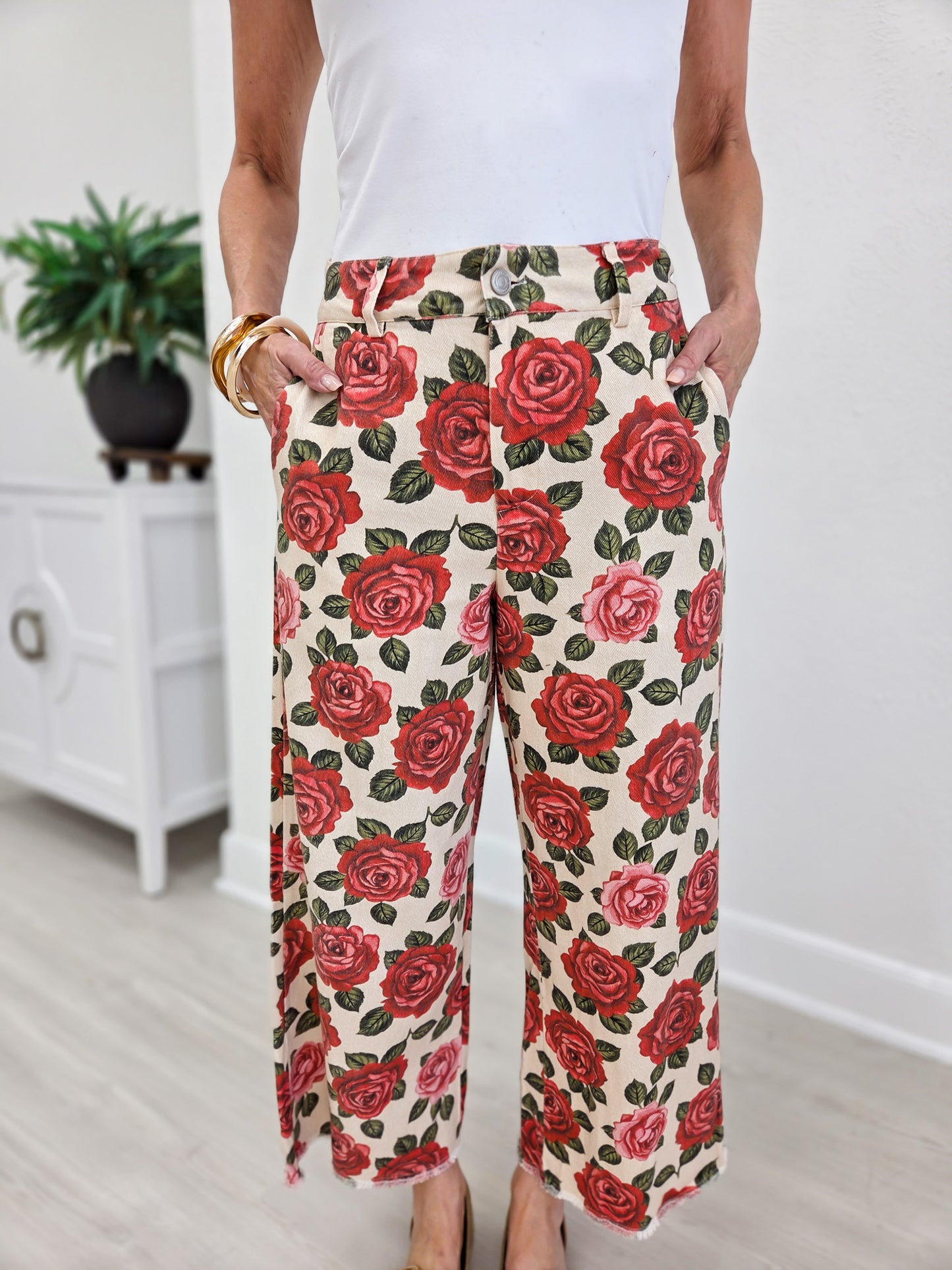 Rose Garden Heirloom Romance Tailored Pants