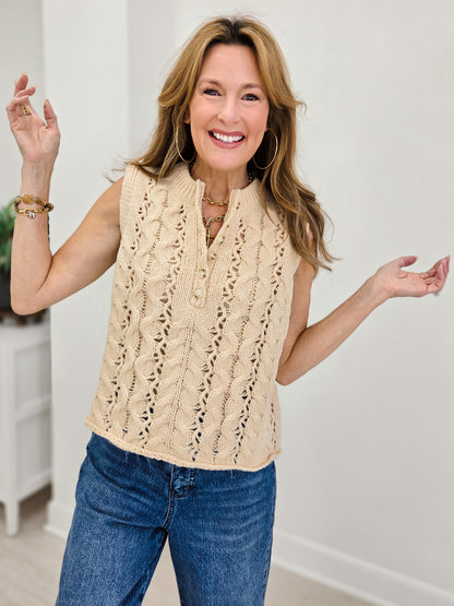 Rustic Poem Hand Rouched Cable Knit