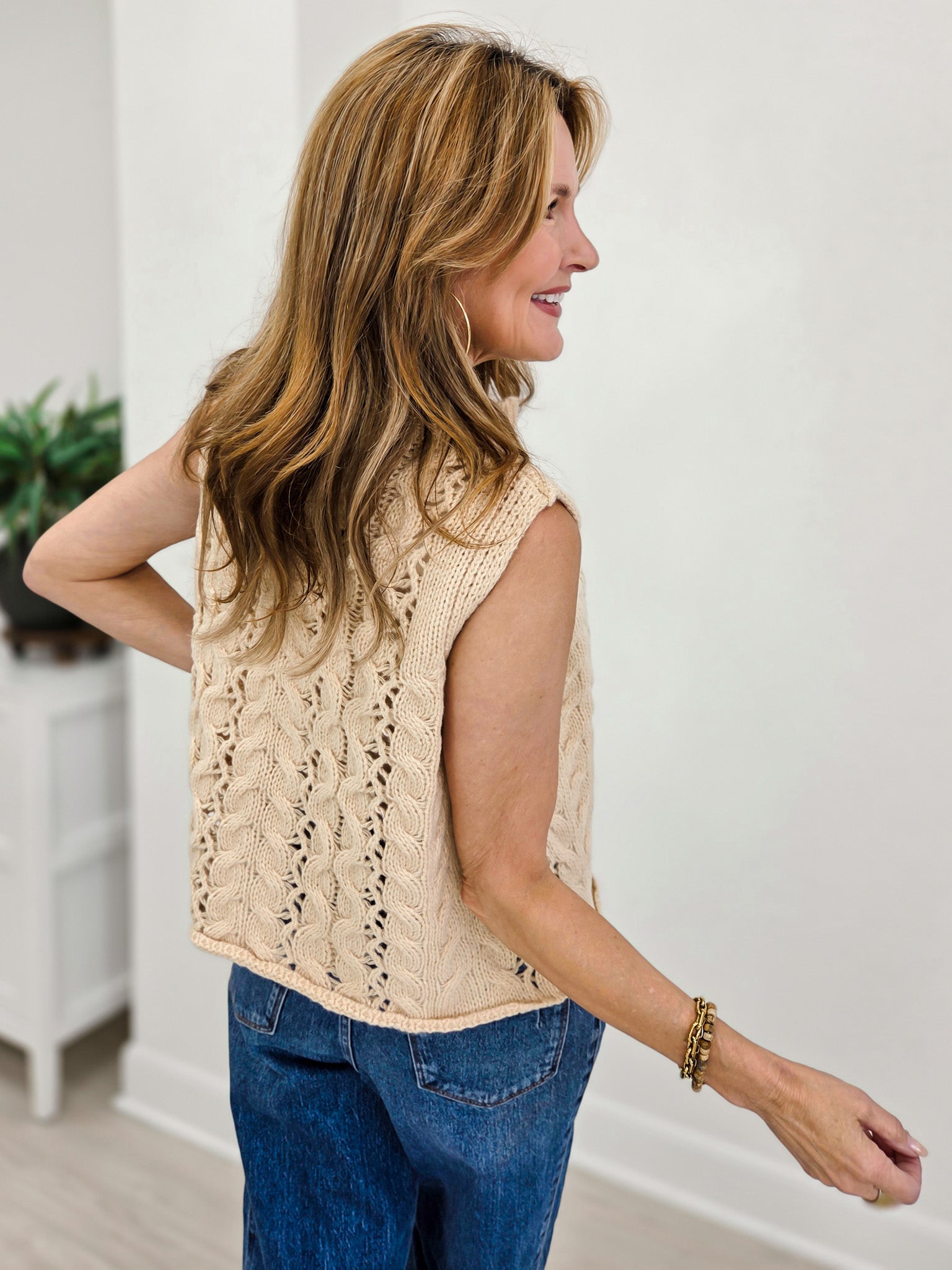Rustic Poem Hand Rouched Cable Knit