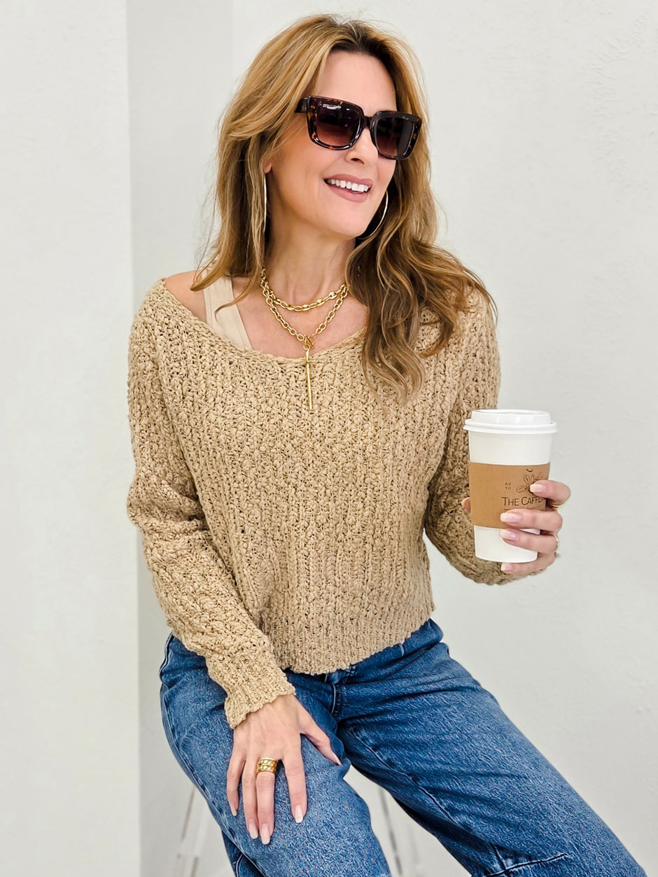 Relaxed Fit Loose Neck Sweater
