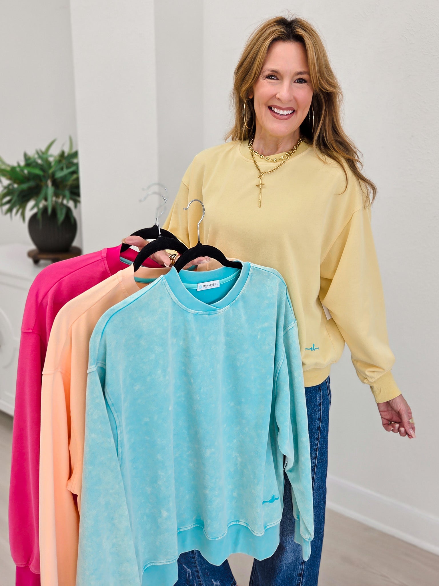 The Eleanor Lightweight Luxe Sweatshirt - Confetti Collection