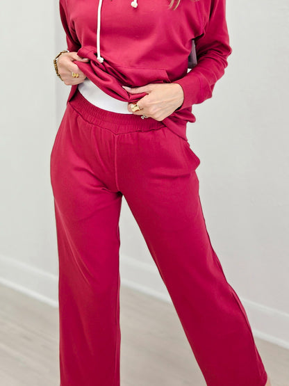 Brushed Hacci Lounge Hoodie With Matching Brushed Hacci Lounge Pant Set
