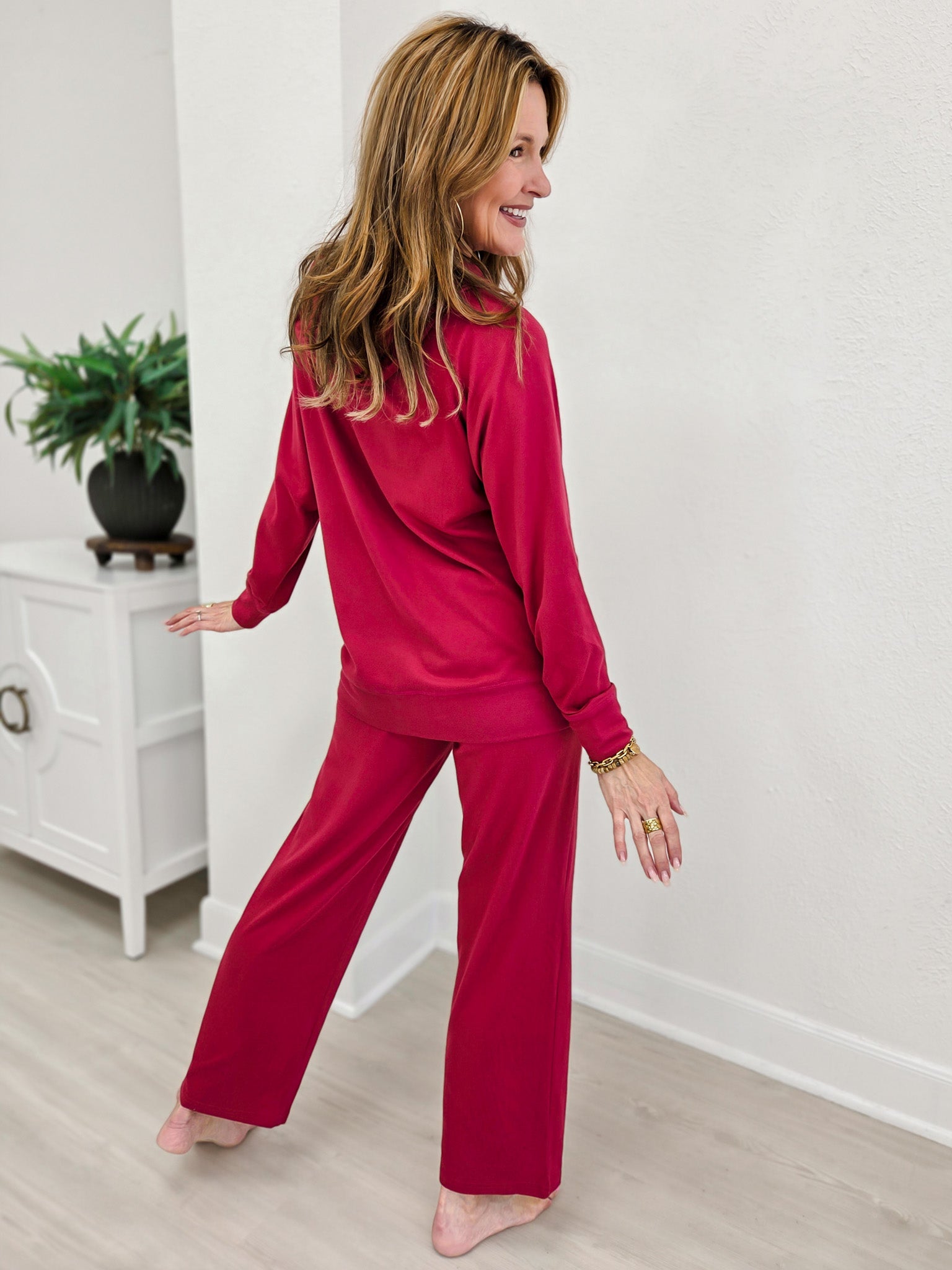 Brushed Hacci Lounge Hoodie With Matching Brushed Hacci Lounge Pant Set