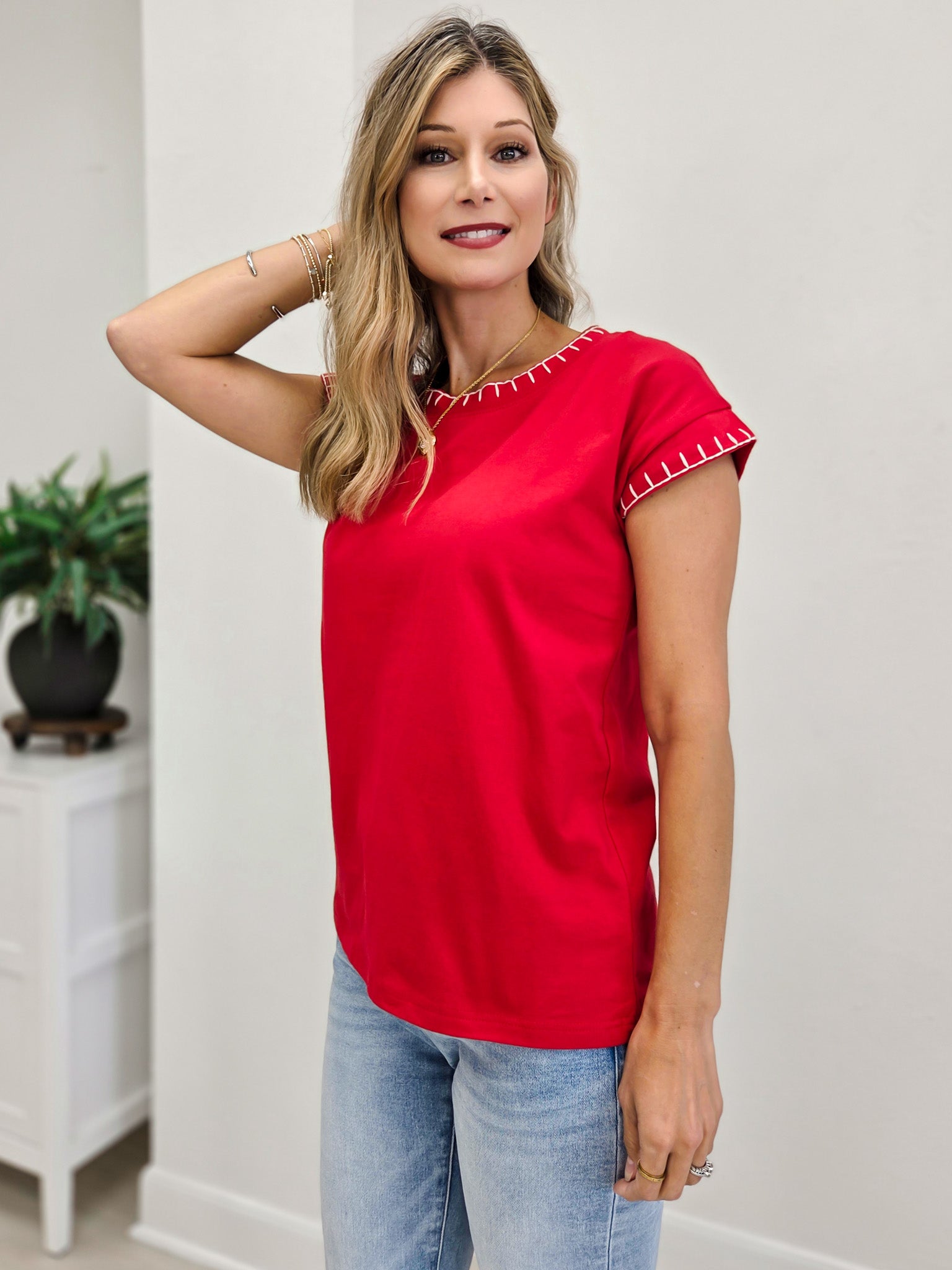 Stitch Detailed Oversize Top