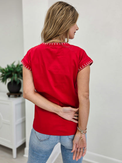 Stitch Detailed Oversize Top