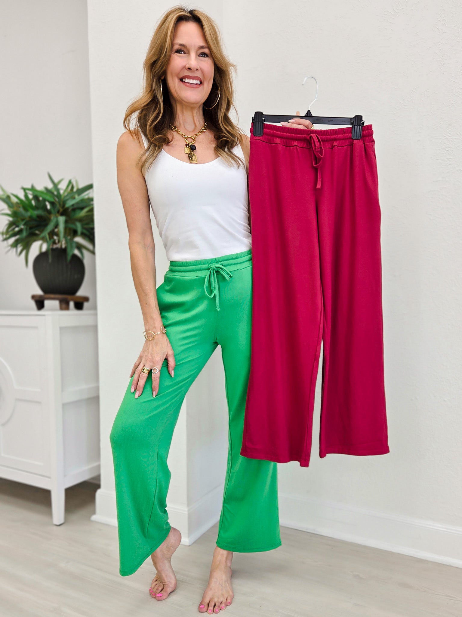 Brushed Wide Leg Lounge Pants