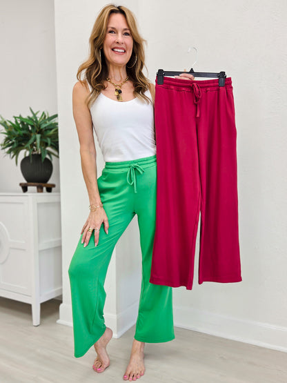 Brushed Wide Leg Lounge Pants