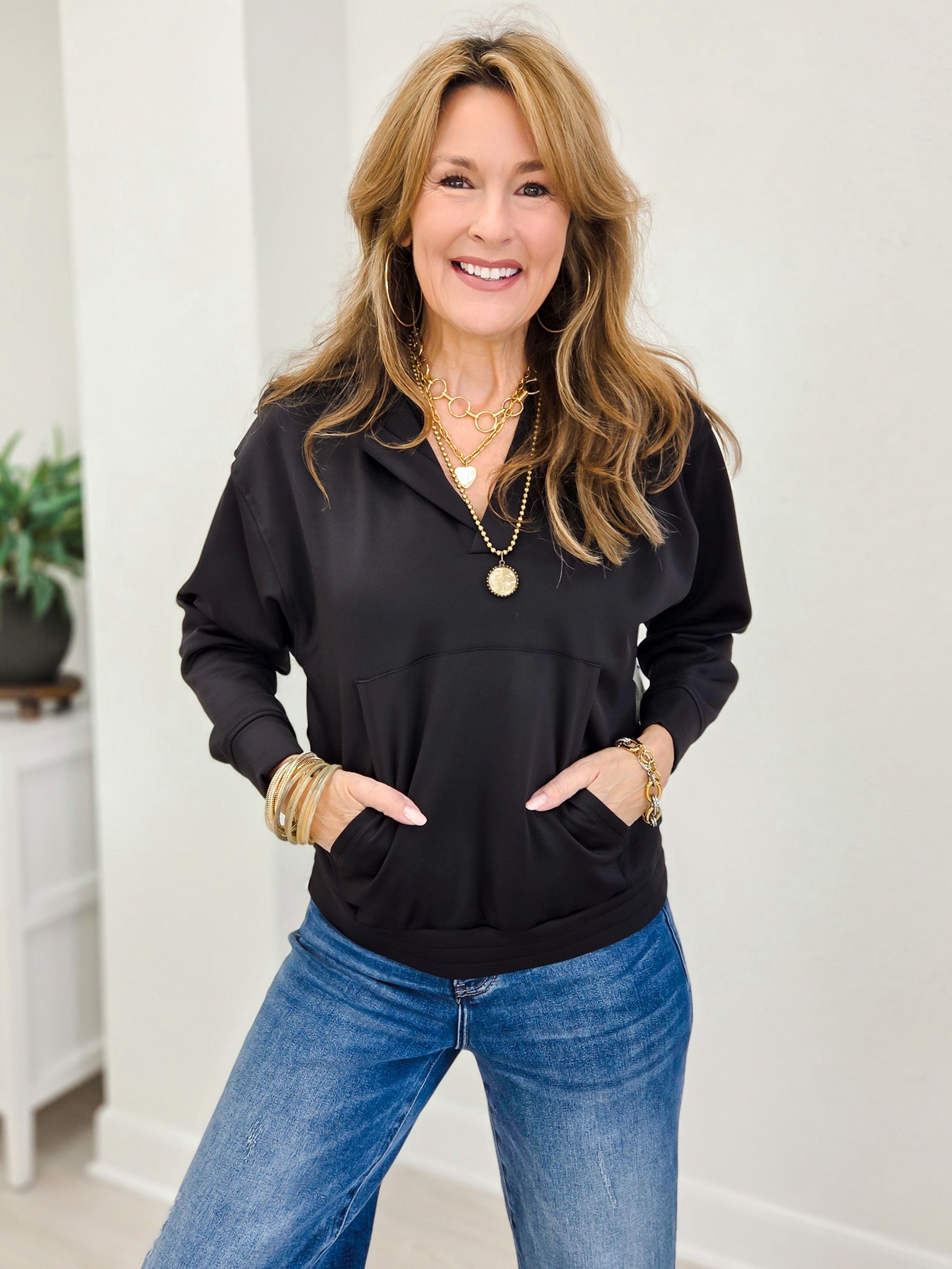 Scuba-chill Pullover Henley Hooded Top