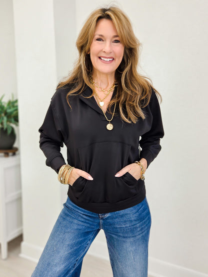 Scuba-chill Pullover Henley Hooded Top