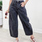 Mid Rise Wide Leg Barrel Jeans