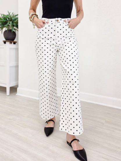 Polka Dot Wide Leg Pants