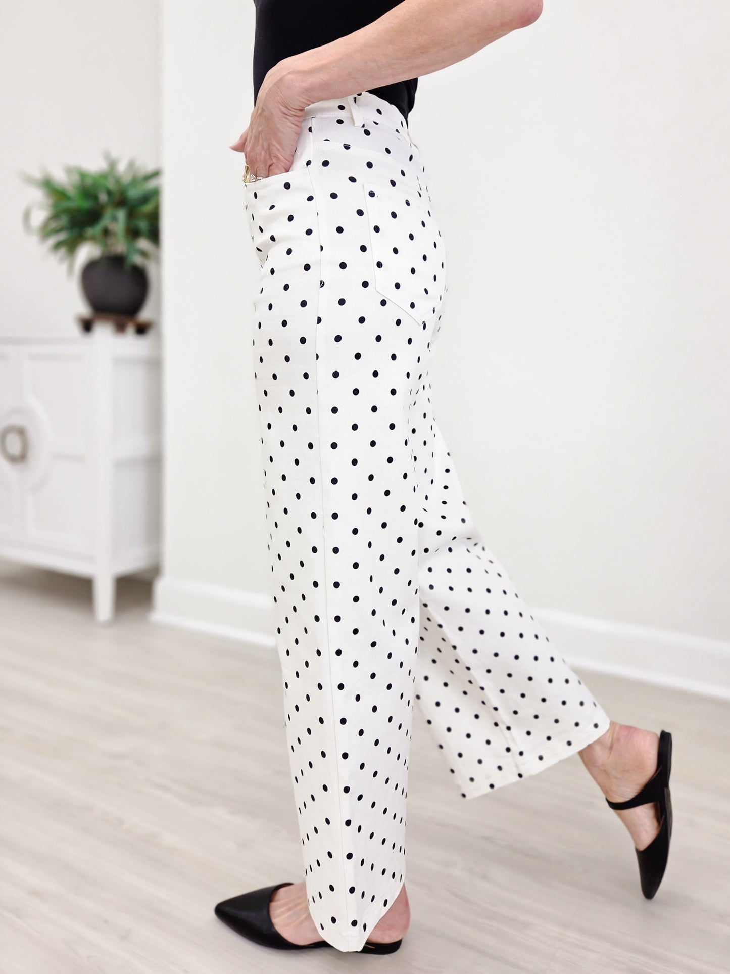 Polka Dot Wide Leg Pants