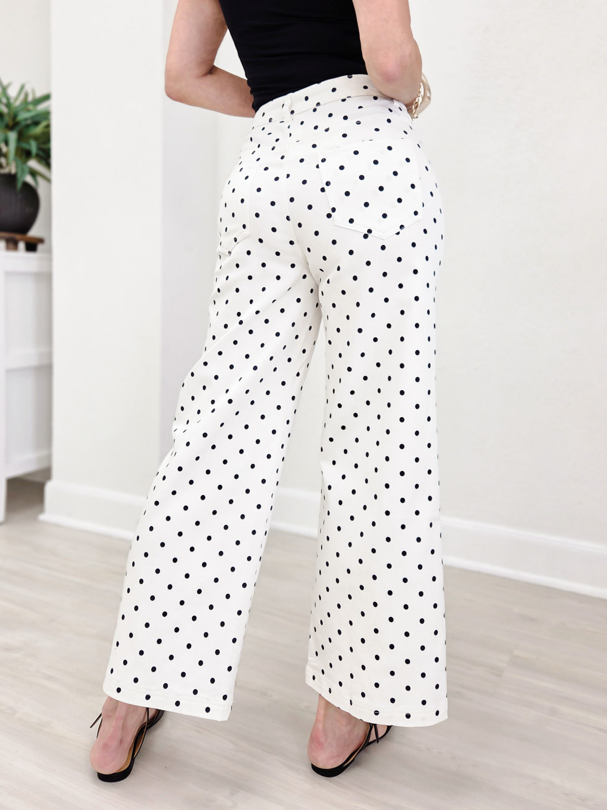 Polka Dot Wide Leg Pants