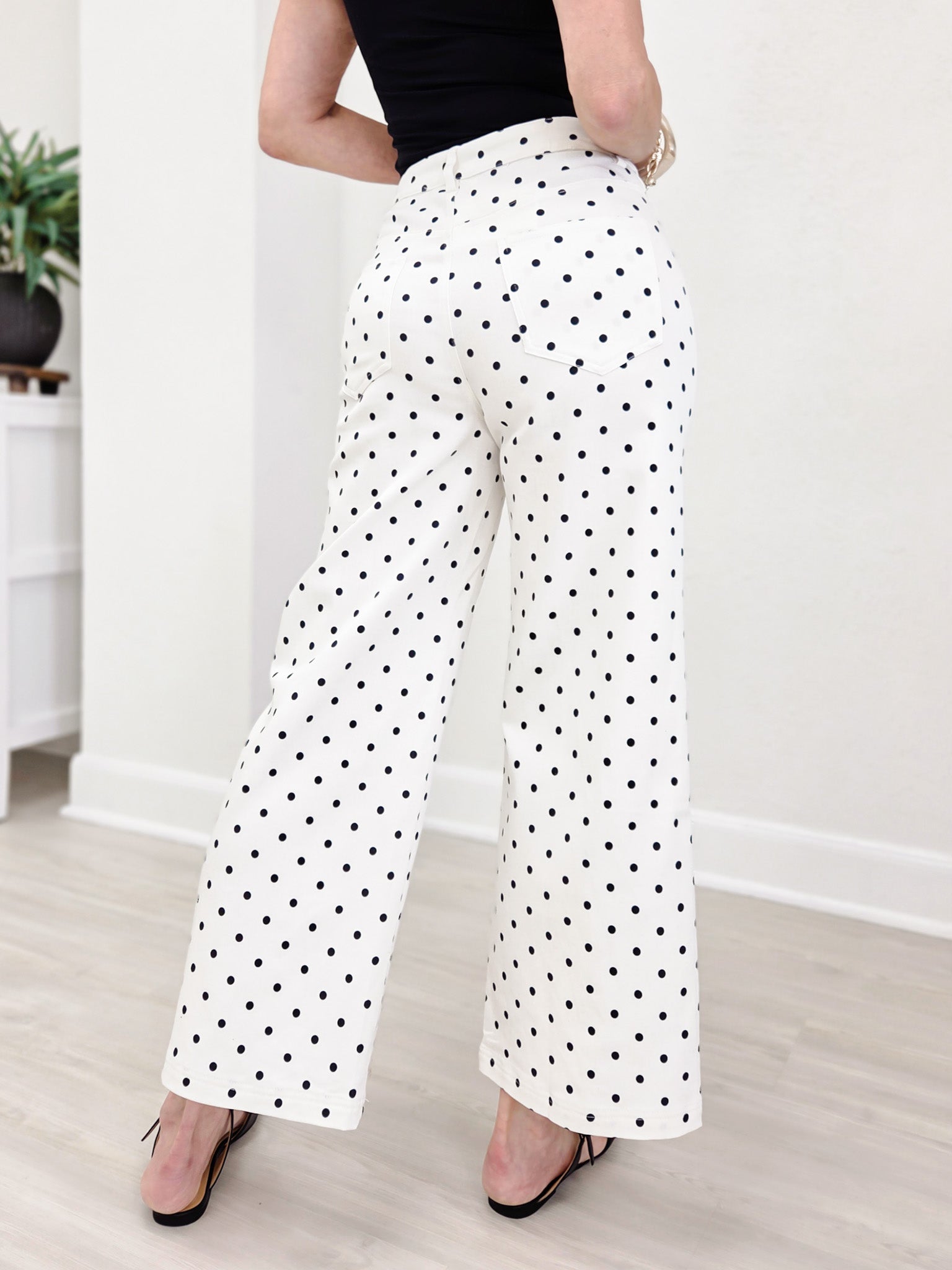 Polka Dot Wide Leg Pants