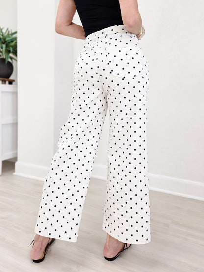 Polka Dot Wide Leg Pants