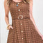 Elegant Midi Dress Featuring Eyelet Lace Texture