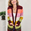 Multi Color Blocked Sweater Cardigan