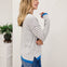 Contrast Color Block Long Sleeve Pull Over Sweater