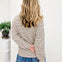 Crew Neck Drop Shoulder Novelty Stripe Long Sleeve Shirt