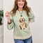 Cute Dog Intarsia Knit Sweater-Sage
