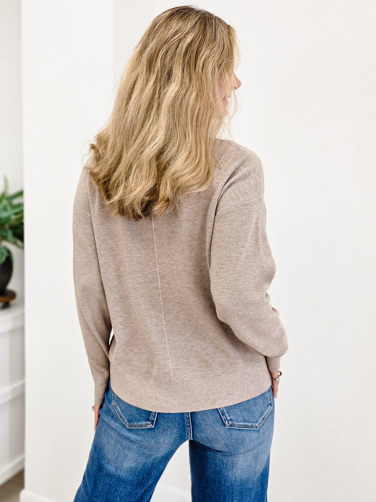 The Perfect Viscose Sweater Cardigan-H Mocha