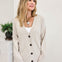 The Perfect Viscose Sweater Cardigan- Bone