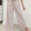 Acid Wash Fleece Palazzo Sweatpants With Pockets - Ash Mocha