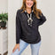 Soft Brushed Hacci Hoodie-Black