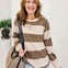 Brushed Striped Hacci Sweater-A