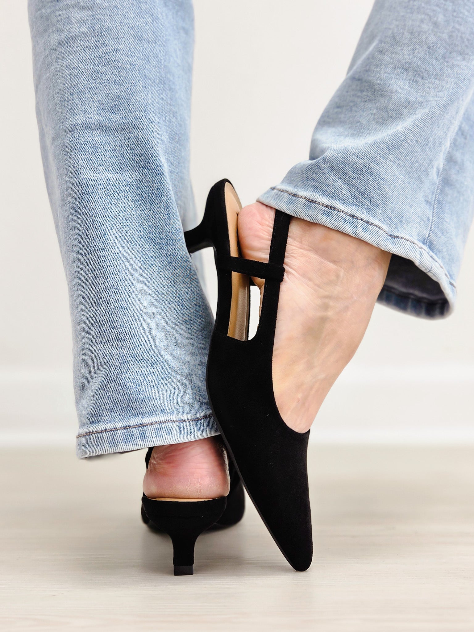 Corky's Kit N Caboodle-Black Faux Suede