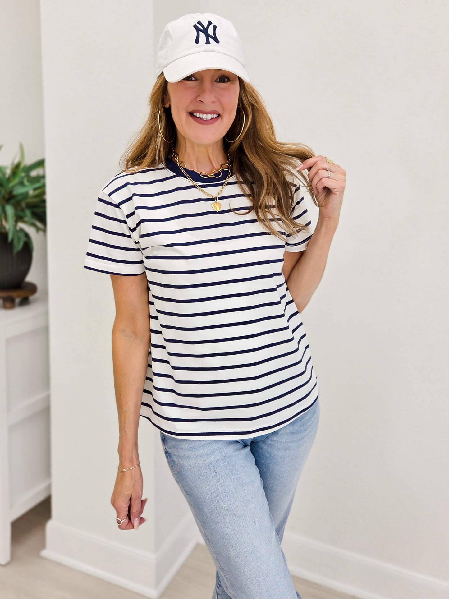 Striped Crew-neck T-shirts