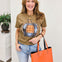 Leopard Patchwork Pumpkin Graphic Tee