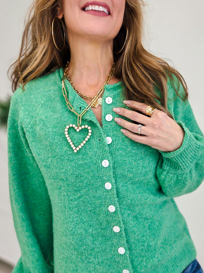 Softline Signature Button Front Knit Cardigan