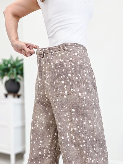 Allover Print Barrel Pants