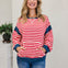 Boutique Colorblock Striped Top