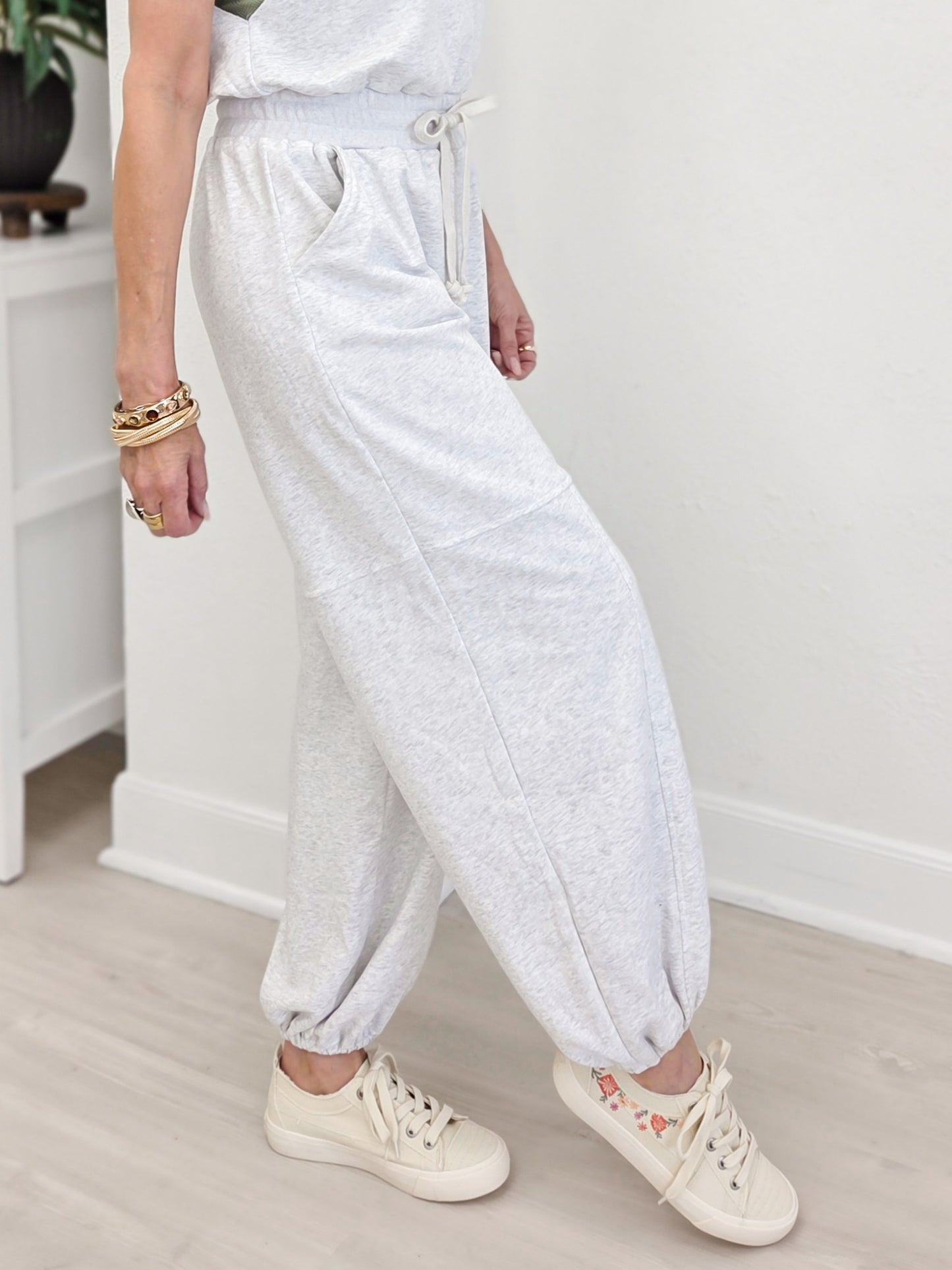 Round-Neck Relaxed Fit Sleeveless Jumpsuit