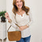 Stripe Split Neck Long Sleeve Top