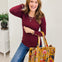 Long Sleeve Sweater Top With Embellished Button Detail-A