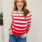 Long Sleeve Striped Crewneck Sweater