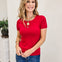 Simplicity Crew Neck Short Sleeve Top-C