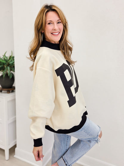 Reversible Boo Printed Fleeced French Terry Sweatshirt